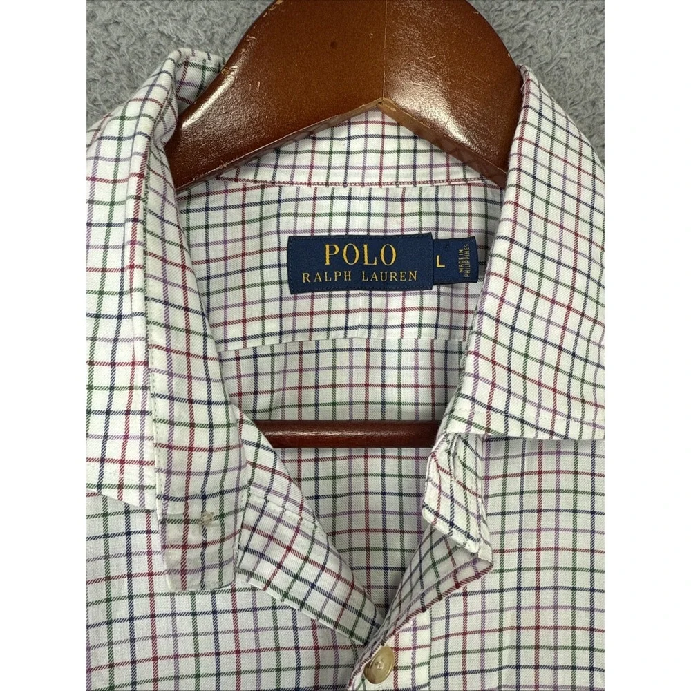 Polo Ralph Lauren Button Up Shirt Mens Large‎ Check Plaid